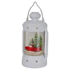 Northlight 9" White Lantern Christmas Snow Globe With Red Truck And Trees -Christmas Decor Sale northlight sr91081 3 29113.1606358261