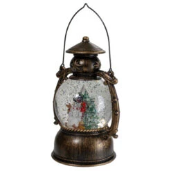 LED Lighted Snowman And Christmas Trees Snow Globe Lantern - 8" -Christmas Decor Sale northlight sr91083 3 53859.1606358263