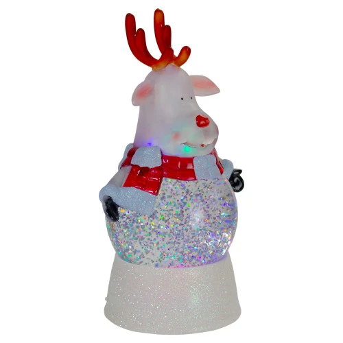 Northlight LED Lighted Color Changing Reindeer Christmas Snow Globe - 8" 5 Northlight LED Lighted Color Changing Reindeer Christmas Snow Globe - 8" - Image 3