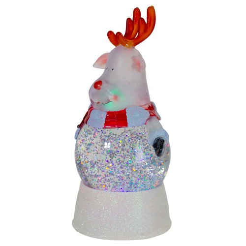 Northlight LED Lighted Color Changing Reindeer Christmas Snow Globe - 8" 6 Northlight LED Lighted Color Changing Reindeer Christmas Snow Globe - 8" - Image 4