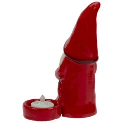Gnome Tea Light Christmas Candle Holder - 7" - Red And Black -Christmas Decor Sale northlight tc28049 2 34298.1665611936