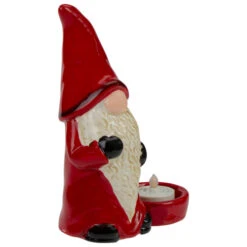 Gnome Tea Light Christmas Candle Holder - 7" - Red And Black -Christmas Decor Sale northlight tc28049 2 updated 43290.1665611936