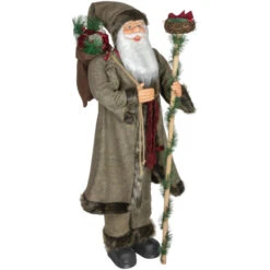 Northlight 48" Olive Green Santa Claus With Gift Bag Standing Christmas Figure -Christmas Decor Sale northlight tj15759 4 46638.1680803015