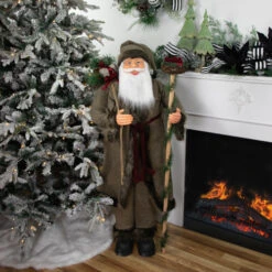 Northlight 48" Olive Green Santa Claus With Gift Bag Standing Christmas Figure -Christmas Decor Sale northlight tj15759 styled20copy 53350.1680607689