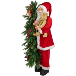 Northlight 48" Musical Santa Claus With Lighted Christmas Tree And Teddy Bear Standing Christmas Figure 9 Northlight 48" Musical Santa Claus With Lighted Christmas Tree And Teddy Bear Standing Christmas Figure -Christmas Decor Sale northlight tj15761 2 70537.1680803016