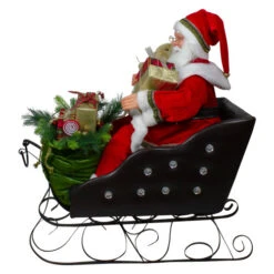 32" Red Traditional Jolly Santa Claus In Jewel Sleigh Christmas Figurine 9 32" Red Traditional Jolly Santa Claus In Jewel Sleigh Christmas Figurine -Christmas Decor Sale northlight tj38544 1 76695.1597451818