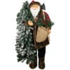 Northlight Standing Woodland Santa Claus With Flocked Alpine Tree Commercial Christmas Figure - 5' -Christmas Decor Sale northlight tj38548 01 56922.1693409635