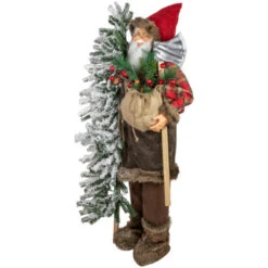 Northlight 48" Santa Claus With Artificial Flocked Alpine Tree Christmas Figure -Christmas Decor Sale northlight tj38549 2 62896.1680803020