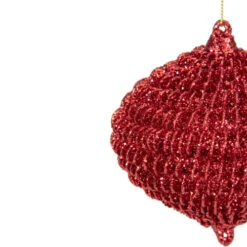 Northlight 4" Red Glitter Spiral Coiled Wire Onion Finial Christmas Ornament -Christmas Decor Sale northlight tr88489 2updated 17242.1613017685