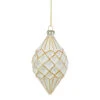 Northlight 5" Glittered White And Gold Geometric Finial Glass Christmas Ornament -Christmas Decor Sale northlight tr88573 1 sample 63926.1600391621