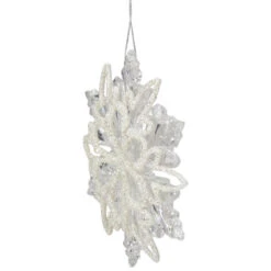 5.5" Clear Snowflake With White Design Christmas Ornament 7 5.5" Clear Snowflake With White Design Christmas Ornament -Christmas Decor Sale northlight tr88609 3 45472.1611374286