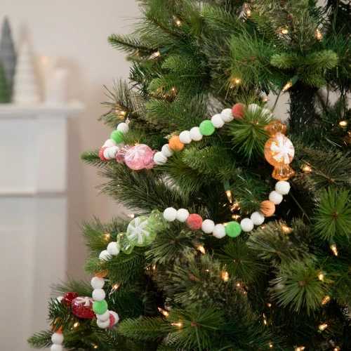 Northlight 6' Glittered Pastel Colored Candy Christmas Garland, Unlit 4 Northlight 6' Glittered Pastel Colored Candy Christmas Garland, Unlit - Image 2