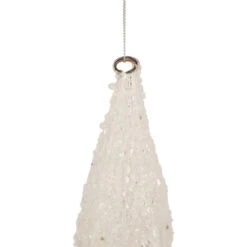 Northlight 9.5" White Beaded Glitter Finial Glass Christmas Ornament 8 Northlight 9.5" White Beaded Glitter Finial Glass Christmas Ornament -Christmas Decor Sale northlight tr92584 2 10072.1659562354