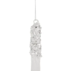 Northlight 9" Clear Glass Sequined And Beaded Icicle Christmas Ornament -Christmas Decor Sale northlight tr92594 2new 57452.1671008224