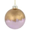 Northlight 3.5" Brushed Matte Gold And Shiny Lavender Glass Ball Christmas Ornament -Christmas Decor Sale northlight tr92601 1 31486.1681212836