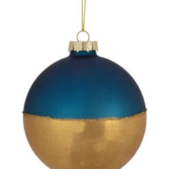 Northlight 3.5" Blue And Gold Glass Ball Christmas Ornament 7 Northlight 3.5" Blue And Gold Glass Ball Christmas Ornament -Christmas Decor Sale northlight tr92605 2 29789.1659562351