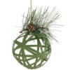 Northlight 5" Green Rattan Style Christmas Ball Ornament With Pine Cone 2 Northlight 5" Green Rattan Style Christmas Ball Ornament With Pine Cone -Christmas Decor Sale northlight tr92619 updated2022 75793.1660239388