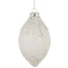 Northlight 5" White Beaded And Silver Sequins Christmas Glass Finial Ornament -Christmas Decor Sale northlight tr92627 updated2022 50356.1655572789