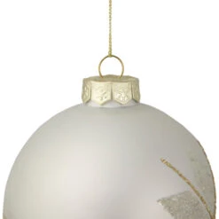 Northlight 4" Gold And Silver Snowflake Glass Ball Christmas Ornament -Christmas Decor Sale northlight tr94437 sample 3 89015.1670057362