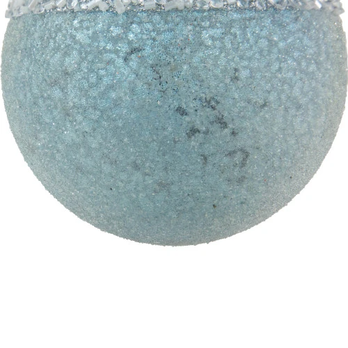 Northlight 4" Silver And Blue Beaded Glass Christmas Ornament 7 Northlight 4" Silver And Blue Beaded Glass Christmas Ornament - Image 5