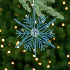 Northlight 10" Blue Glittered Snowflake Christmas Ornament -Christmas Decor Sale northlight tr94451 styled 22594.1690469257