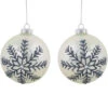 Northlight Set Of 2 Shiny Pearl White Glittered Snowflake Glass Christmas Ball Ornaments 4" 2 Northlight Set Of 2 Shiny Pearl White Glittered Snowflake Glass Christmas Ball Ornaments 4" -Christmas Decor Sale northlight tr94990 120copy 05903.1700499739