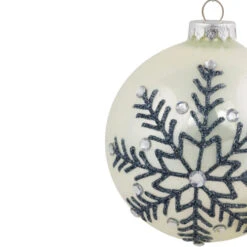 Northlight Set Of 2 Shiny Pearl White Glittered Snowflake Glass Christmas Ball Ornaments 4" 9 Northlight Set Of 2 Shiny Pearl White Glittered Snowflake Glass Christmas Ball Ornaments 4" -Christmas Decor Sale northlight tr94990 320copy 93525.1700499739
