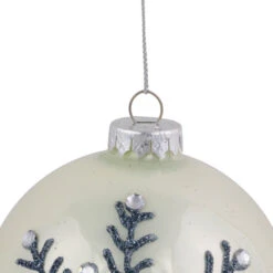 Northlight Set Of 2 Shiny Pearl White Glittered Snowflake Glass Christmas Ball Ornaments 4" 10 Northlight Set Of 2 Shiny Pearl White Glittered Snowflake Glass Christmas Ball Ornaments 4" -Christmas Decor Sale northlight tr94990 420copy 39993.1700499739