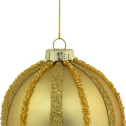 Northlight Set Of 2 Gold Striped Glittered Glass Christmas Ball Ornaments 4" 10 Northlight Set Of 2 Gold Striped Glittered Glass Christmas Ball Ornaments 4" -Christmas Decor Sale northlight tr94993 3 82802.1700327051