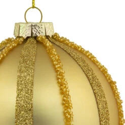 Northlight Set Of 2 Gold Striped Glittered Glass Christmas Ball Ornaments 4" 11 Northlight Set Of 2 Gold Striped Glittered Glass Christmas Ball Ornaments 4" -Christmas Decor Sale northlight tr94993 4 73799.1700327050