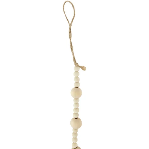 Northlight 6' Cream Wooden Beads Christmas Garland, Unlit 6 Northlight 6' Cream Wooden Beads Christmas Garland, Unlit - Image 4