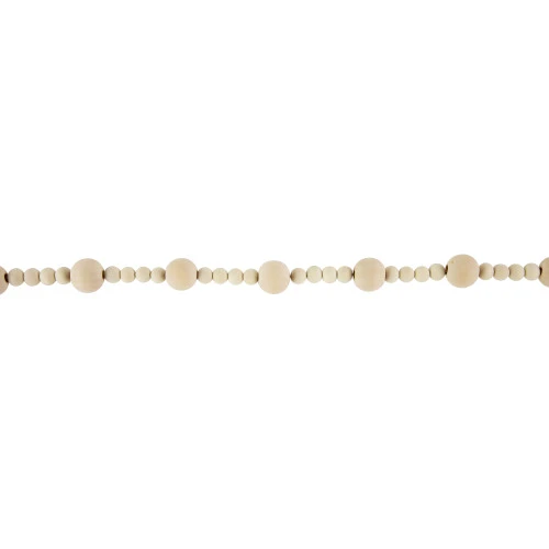 Northlight 6' Cream Wooden Beads Christmas Garland, Unlit 7 Northlight 6' Cream Wooden Beads Christmas Garland, Unlit - Image 5