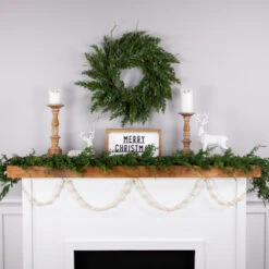 Northlight 6' Cream Wooden Beads Christmas Garland, Unlit 10 Northlight 6' Cream Wooden Beads Christmas Garland, Unlit -Christmas Decor Sale northlight tr94996 styled20on20fireplace 14940.1700240834