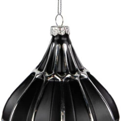 Northlight Set Of 2 Matte Black And Silver Finial Christmas Glass Ornaments 5" 9 Northlight Set Of 2 Matte Black And Silver Finial Christmas Glass Ornaments 5" -Christmas Decor Sale northlight tr95005 2 09840.1700500044