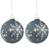 Northlight Set Of 2 Slate Blue Jeweled Snowflake Glass Christmas Ball Ornaments -Christmas Decor Sale northlight tr95010 120copy 15093.1700327053
