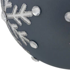 Northlight Set Of 2 Slate Blue Jeweled Snowflake Glass Christmas Ball Ornaments -Christmas Decor Sale northlight tr95010 3 97578.1700327053