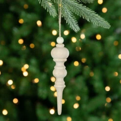 Northlight Set Of 2 Natural Wood Finial Christmas Tree Ornaments 6.5" -Christmas Decor Sale northlight tr95016 styled2 33287.1700240834
