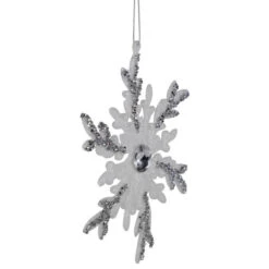 Northlight Set Of 4 White And Silver Glitter Snowflakes Christmas Ornaments 6" -Christmas Decor Sale northlight tr95027 3 69422.1700327052