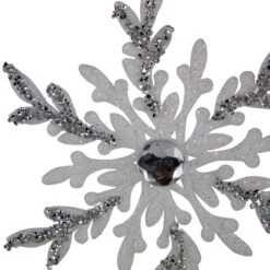 Northlight Set Of 4 White And Silver Glitter Snowflakes Christmas Ornaments 6" -Christmas Decor Sale northlight tr95027 4 36539.1700327052