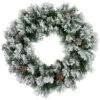 Northlight Snowy Flocked Angel Pine With Pine Cones Artificial Christmas Wreath - 36" - Unlit -Christmas Decor Sale northlight v039812c20v03982 01 74155.1690469256