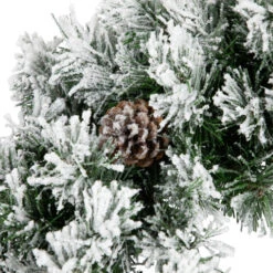 Northlight Snowy Flocked Angel Pine With Pine Cones Artificial Christmas Wreath - 36" - Unlit -Christmas Decor Sale northlight v039812c20v03982 03 35892.1692025708