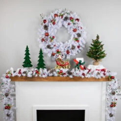 Northlight Commercial Length White Canadian Pine Artificial Christmas Garland - 100' X 8" - Unlit -Christmas Decor Sale northlight v042672c20v042652c20v04273 styled 33096.1690296403