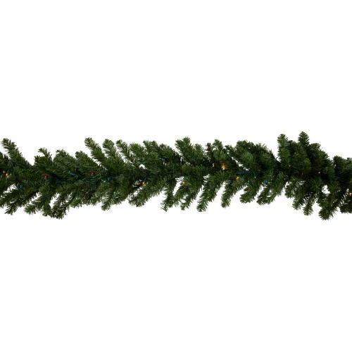 Pre-Lit Canadian Pine Artificial Christmas Garland - 9' X 12" - Multicolor Lights 8 Pre-Lit Canadian Pine Artificial Christmas Garland - 9' X 12" - Multicolor Lights - Image 6
