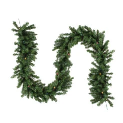 Pre-Lit Canadian Pine Artificial Christmas Garland - 9' X 14" - Multi Lights