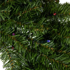 Northlight Pre-Lit Battery Operated Canadian Pine Christmas Wreath - 30" - Multi-Color LED Lights -Christmas Decor Sale northlight v15838 02 35692.1689345450