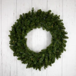Northlight Pre-Lit Battery Operated Canadian Pine Christmas Wreath - 30" - Multi-Color LED Lights -Christmas Decor Sale northlight v15838 woodfloor 40373.1689085520