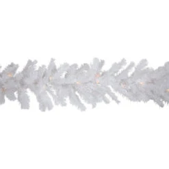 Pre-lit Snow White Artificial Christmas Garland - 9' X 12" - Clear Lights -Christmas Decor Sale northlight v158582c20v158572c20gb16048 02 47500.1696695193