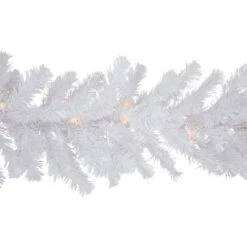 Pre-lit Snow White Artificial Christmas Garland - 9' X 12" - Clear Lights -Christmas Decor Sale northlight v158582c20v158572c20gb16048 03 28583.1696695199