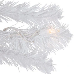 Pre-lit Snow White Artificial Christmas Garland - 9' X 12" - Clear Lights -Christmas Decor Sale northlight v158582c20v158572c20gb16048 04 82659.1696695198