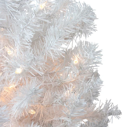 Northlight 3' Pre-Lit Snow White Artificial Christmas Tree, Clear Lights 6 Northlight 3' Pre-Lit Snow White Artificial Christmas Tree, Clear Lights - Image 4